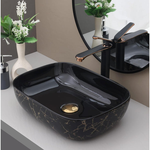 Premium Designer Table top Wash Basin (18x13x5.5 In) BTT-11406-IN