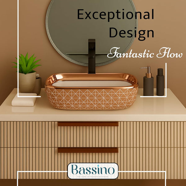 Premium Designer Table top Wash Basin (18x13x5.5 In) BTT-1089
