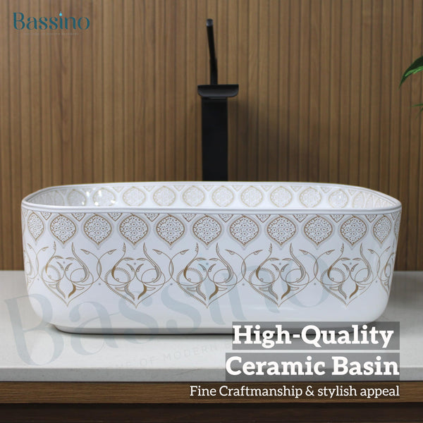Premium Designer Table top/Counter top Wash Basin/Vessel sink (16x12x6 In) BTT-753-IN
