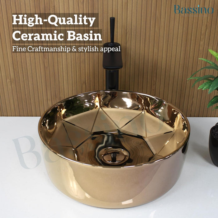 Premium Designer Table top/Counter top Wash Basin/Vessel sink (16x16x6 In) BTT-1060