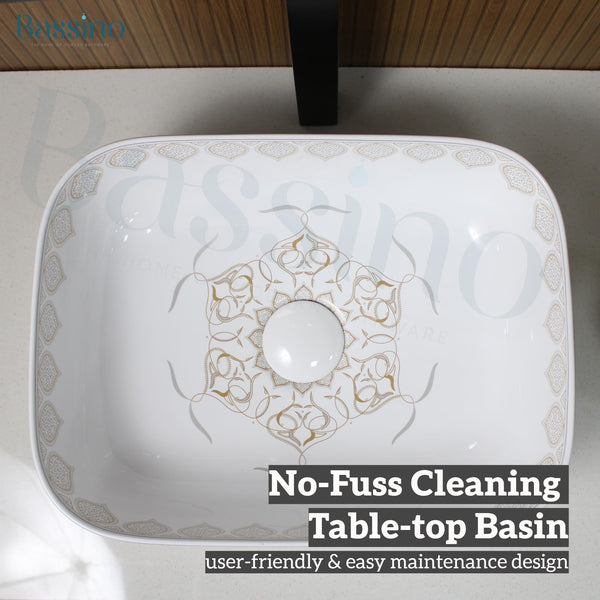 Premium Designer Table top/Counter top Wash Basin/Vessel sink (16x12x6 In) BTT-753-IN