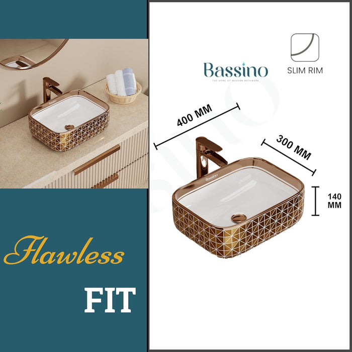 Premium Designer Table top/Counter top Wash Basin (16x12x6 In) BTT-1424