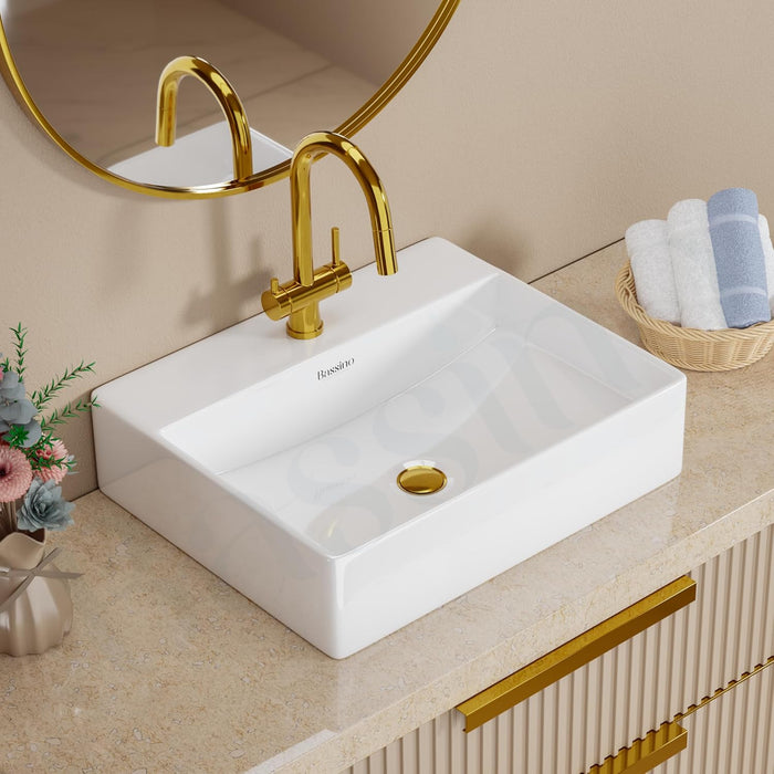 Designer Table Top Basin/ Wall-Mounted (20x17x5 In) BTT-W58