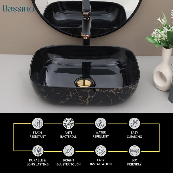 Premium Designer Table top Wash Basin (18x13x5.5 In) BTT-11406-IN