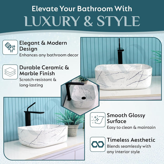 Designer Table Top Basin (16x12x6 Inch) BTT-661-IN