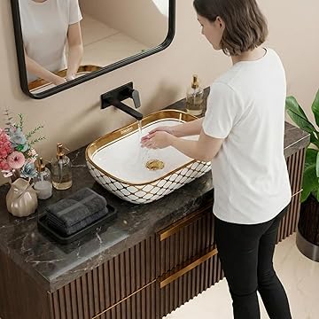 Premium Designer Table Top Wash Basin (18x13x5.5 In) BTT-1014