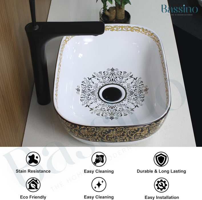 Premium Designer Table top/Counter top Wash Basin/Vessel sink (18x13x5.5 In) BTT-1022