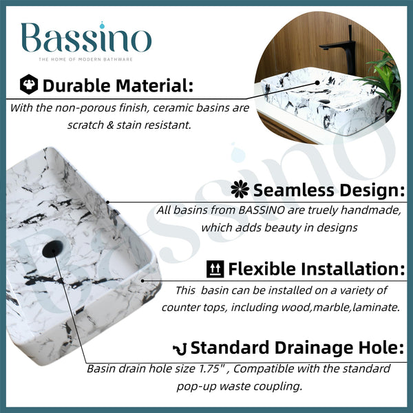 Premium Designer Table top/Counter top Wash Basin/Vessel sink (24x14x4.5 In)BTT-754-IN
