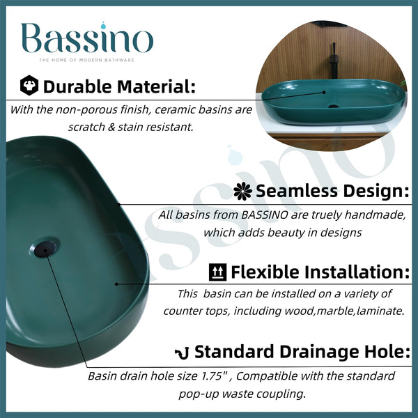 Premium Designer Table top/Counter top Wash Basin/Vessel sink (32X16X5 In) BTT-792-IN
