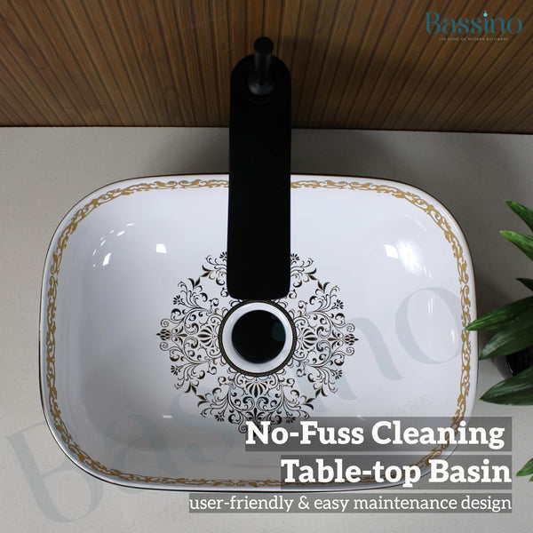 Premium Designer Table top/Counter top Wash Basin/Vessel sink (18x13x5.5 In) BTT-1022