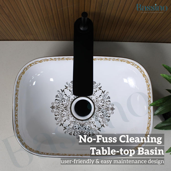 Premium Designer Table top/Counter top Wash Basin/Vessel sink (18x13x5.5 In) BTT-1022
