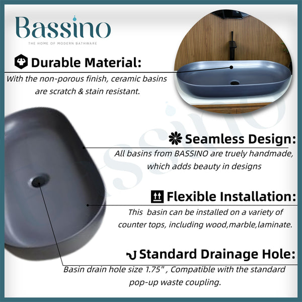 Premium Designer Table top/Counter top Wash Basin/Vessel sink (32X16X5 In) BTT-793-IN