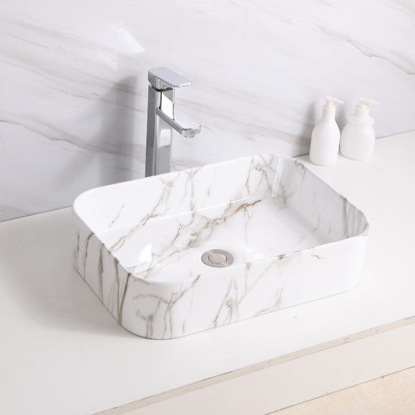 Premium Designer Multi-Print Table Top Basin (20x14x5 In)
