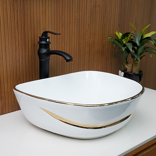 Designer Table Top Basin (17 x 14 x 5 In),BTT-11045