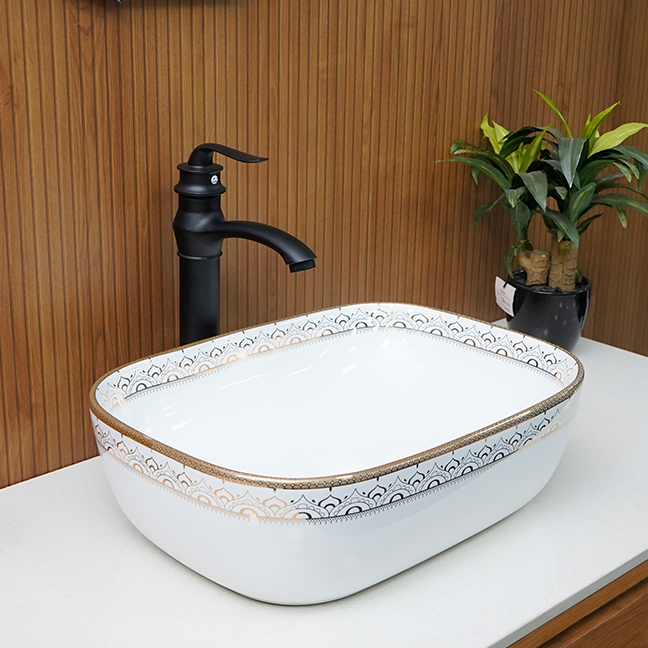 Designer Table Top Basin (18 x 13 x 5 In),BTT-11251