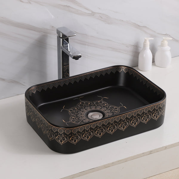 Premium Designer Multi-Print Table Top Basin (20x14x5 In)