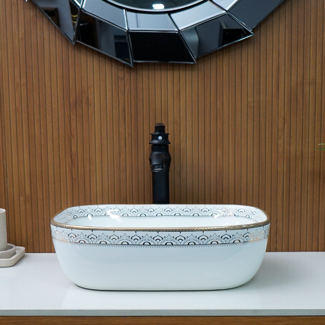 Designer Table Top Basin (18 x 13 x 5 In),BTT-11251