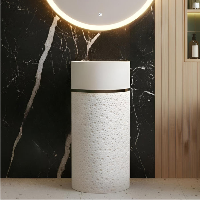 Artificial Stone Pedestal Wash Basin,BPB-620(size-16x16x35 Inch)