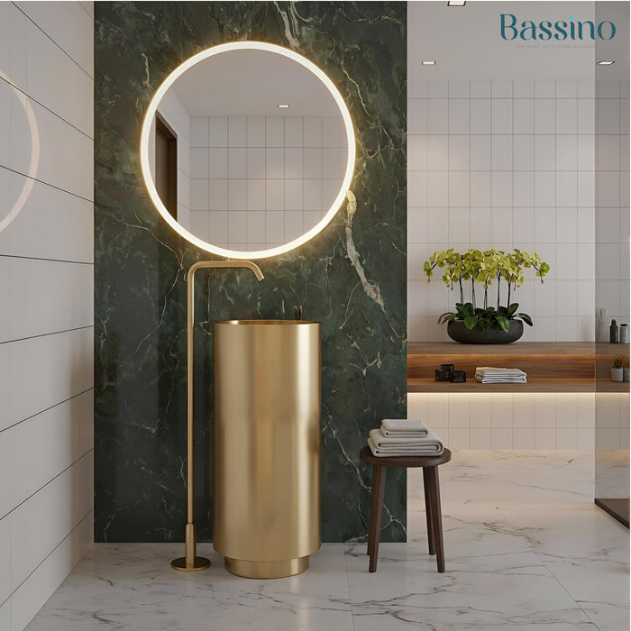 Metal Pedestal Wash Basin,size-16x16x33 Inch