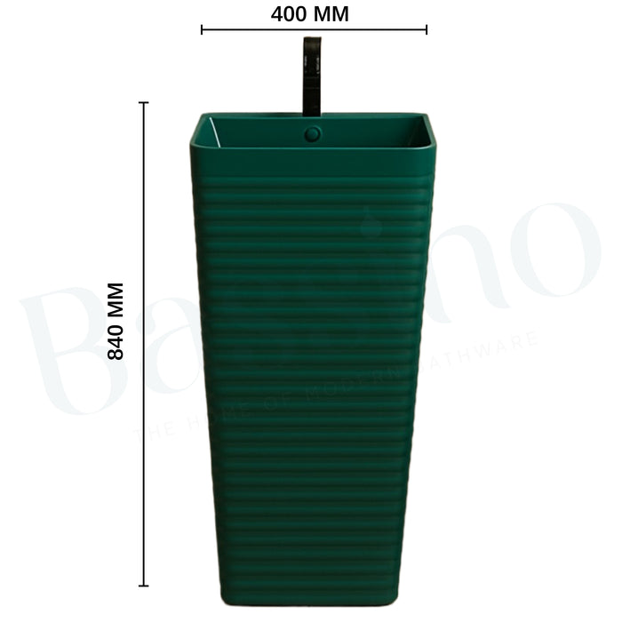 Ceramic Pedestal Wash Basin,BPB-539,size-16x16x34 Inch