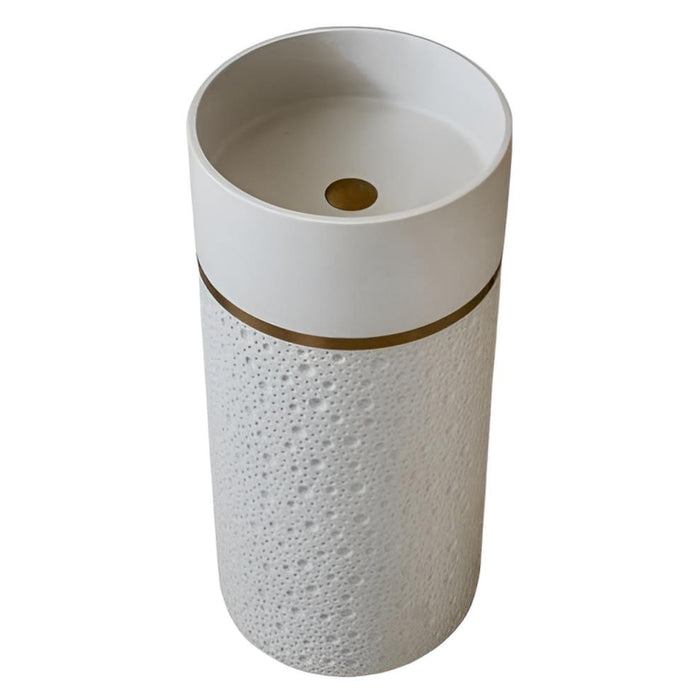 Artificial Stone Pedestal Wash Basin,BPB-620(size-16x16x35 Inch)