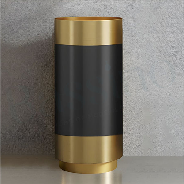Metal Pedestal Wash Basin,size-16x16x33 Inch Gold + Black