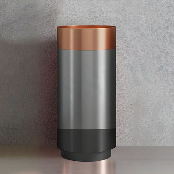 Metal Pedestal Wash Basin,size-16x16x33 Inch Rose Gold + Grey + Black