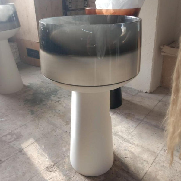 Resin Pedestal Wash Basin,size-20x20x36 Inch -SULIT-37. 7102