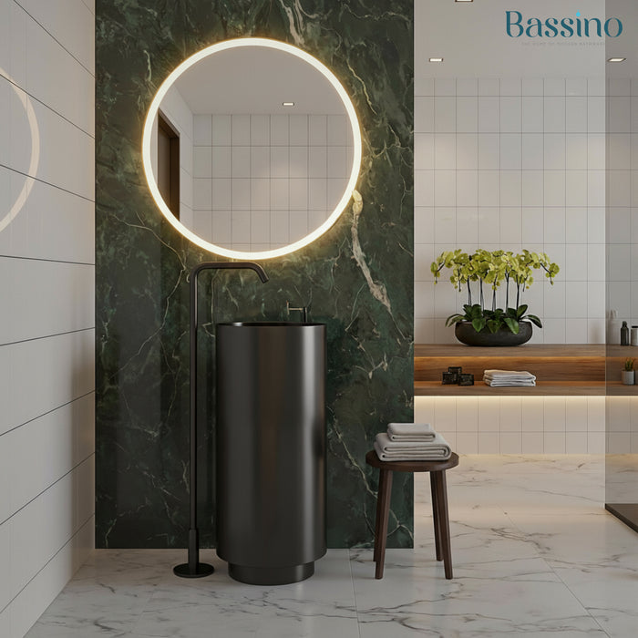 Metal Pedestal Wash Basin,size-16x16x33 Inch