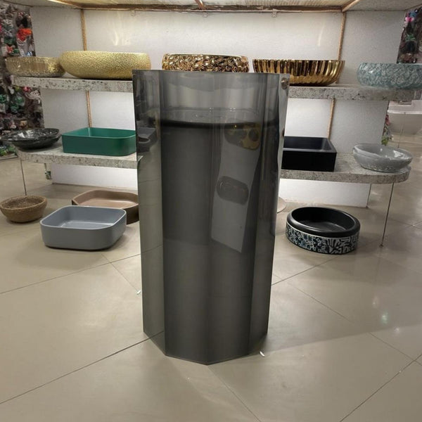 Resin Pedestal Wash Basin(Size-18x18x36 Inch) Black