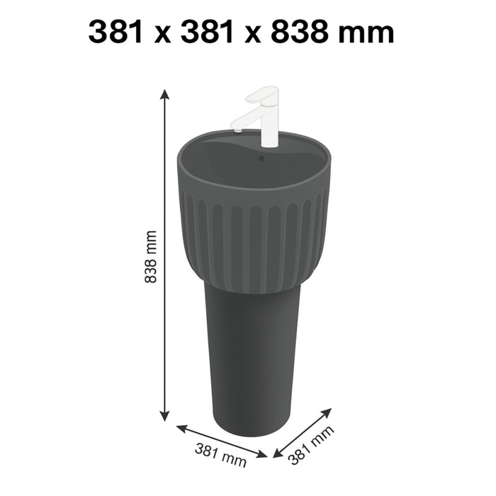 Ceramic Pedestal Wash Basin,US-2009 A(size-15x15x33 Inch)
