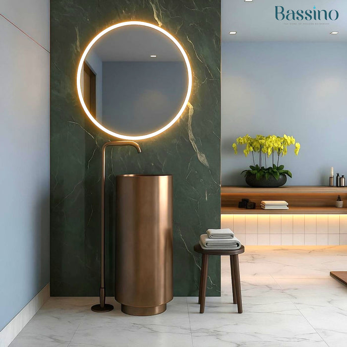 Metal Pedestal Wash Basin,size-16x16x33 Inch