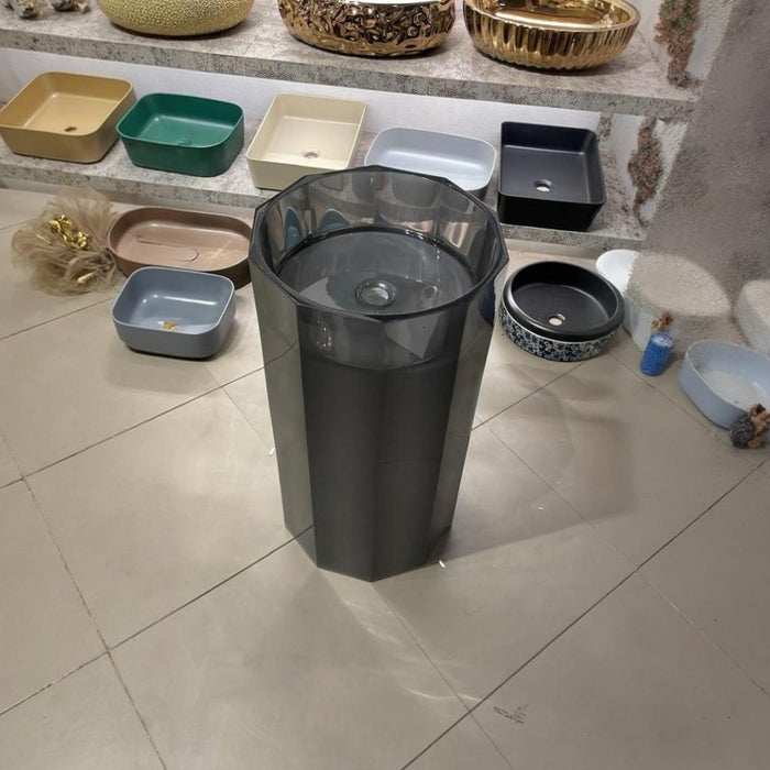 Resin Pedestal Wash Basin(Size-18x18x36 Inch)