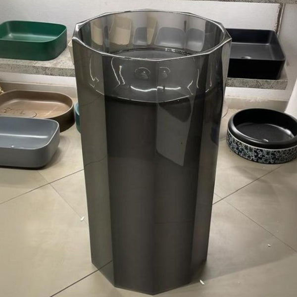 Resin Pedestal Wash Basin(Size-18x18x36 Inch) Black