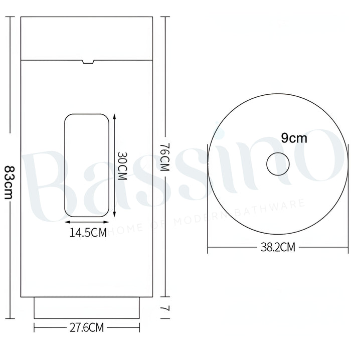 Metal Pedestal Wash Basin,size-16x16x33 Inch