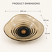 Amber sculptural glass table top wash basin with layered contours, smoky-Orange centre and matching glass waste coupling.