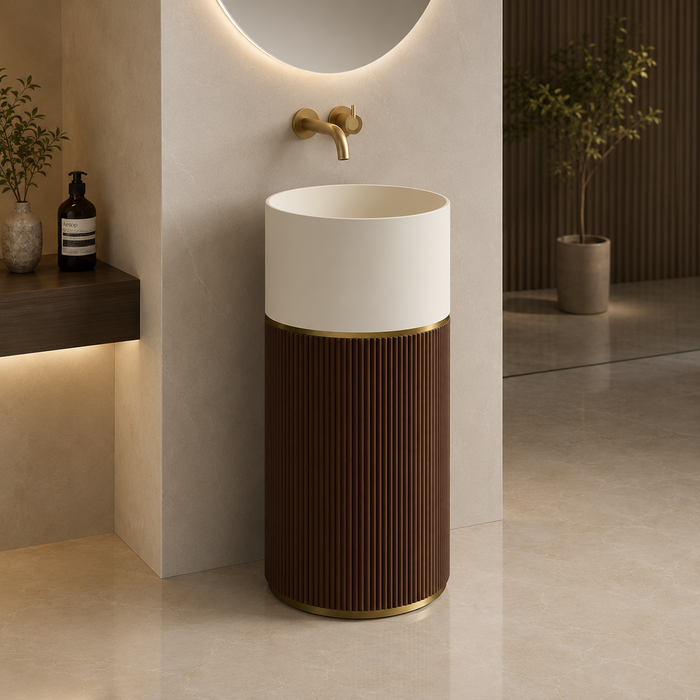 Artificial Stone Pedestal Wash Basin