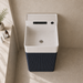 Artificial Stone Rectangle Pedestal Basin – White & Blue 