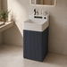 Artificial Stone Rectangle Pedestal Basin – White & Blue 