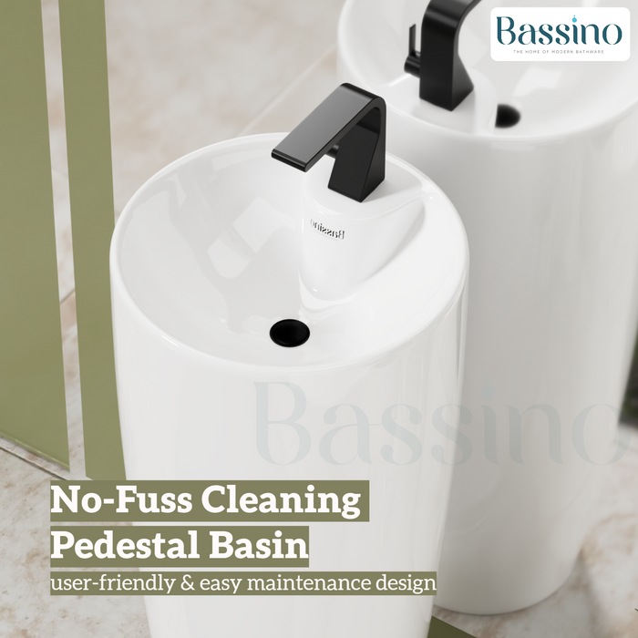 Ceramic Pedestal Wash Basin,BPB-751,size-15x15x34 Inch