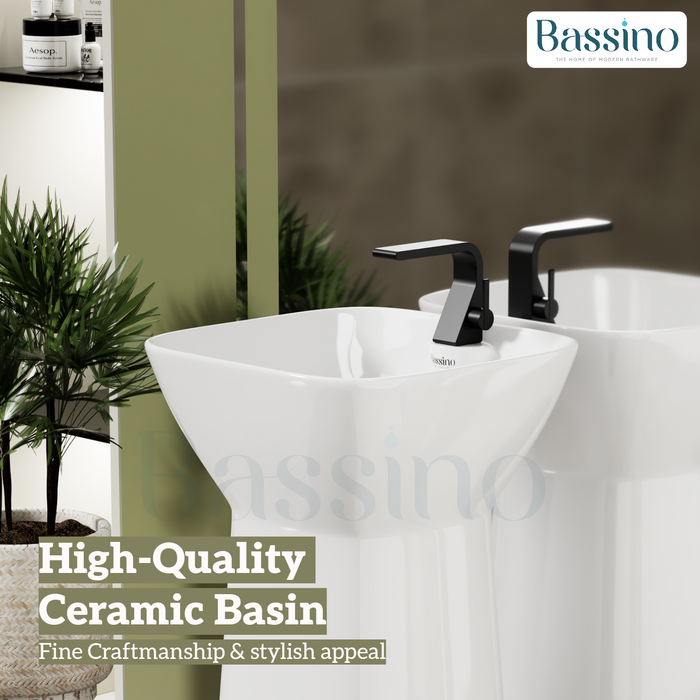 Ceramic Pedestal Wash Basin,BPB-752,size-18x18x32 Inch