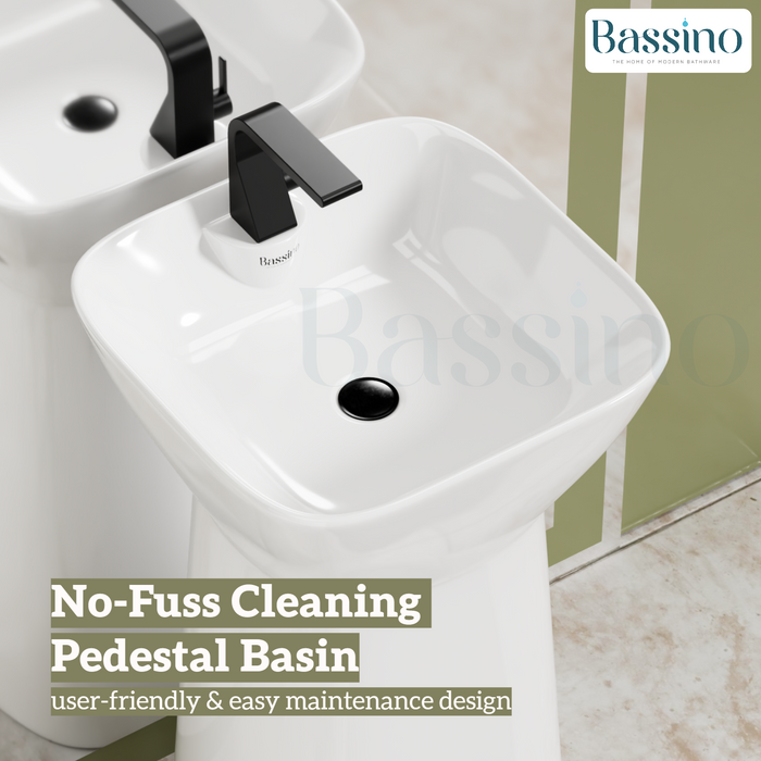 Ceramic Pedestal Wash Basin,BPB-752,size-18x18x32 Inch