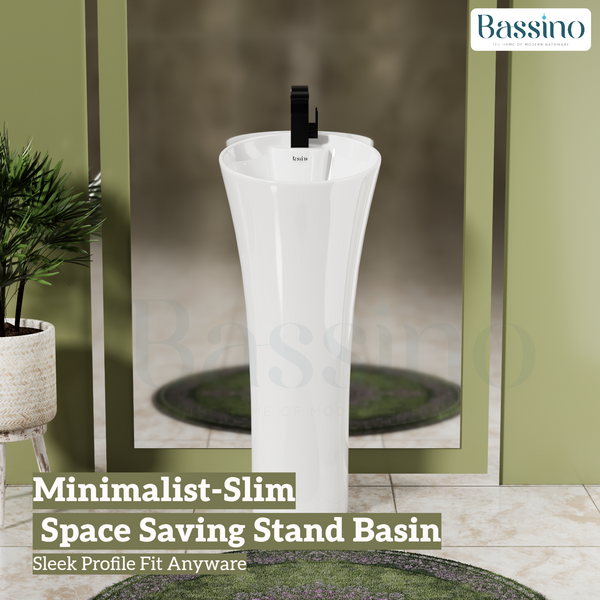 Ceramic Pedestal Wash Basin,BPB-753,size-15x15x34 Inch
