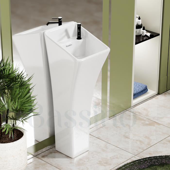Ceramic Pedestal Wash Basin,BPB-754,size-12x13x36 Inch