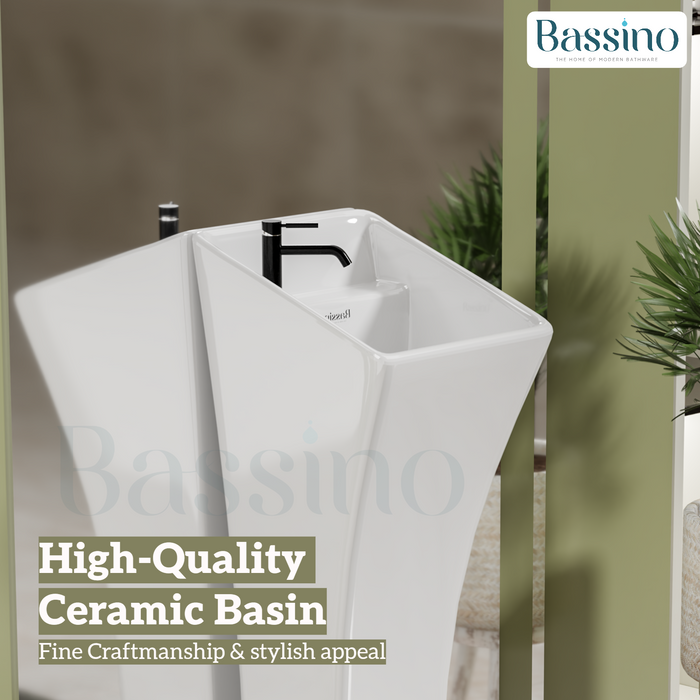 Ceramic Pedestal Wash Basin,BPB-754,size-12x13x36 Inch