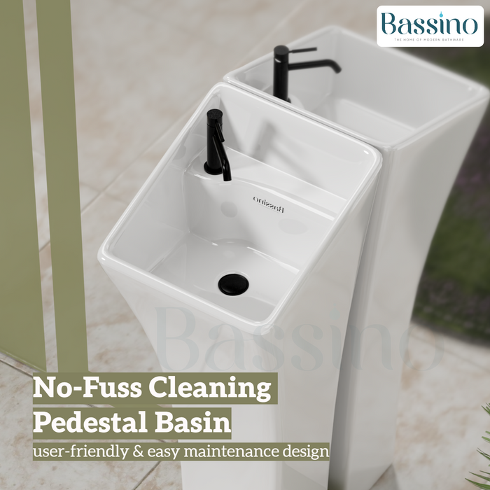 Ceramic Pedestal Wash Basin,BPB-754,size-12x13x36 Inch