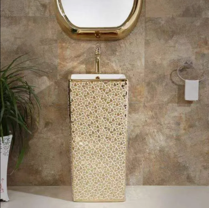 Ceramic Pedestal Wash Basin,BPB-779,zise-16x16x33 Inch