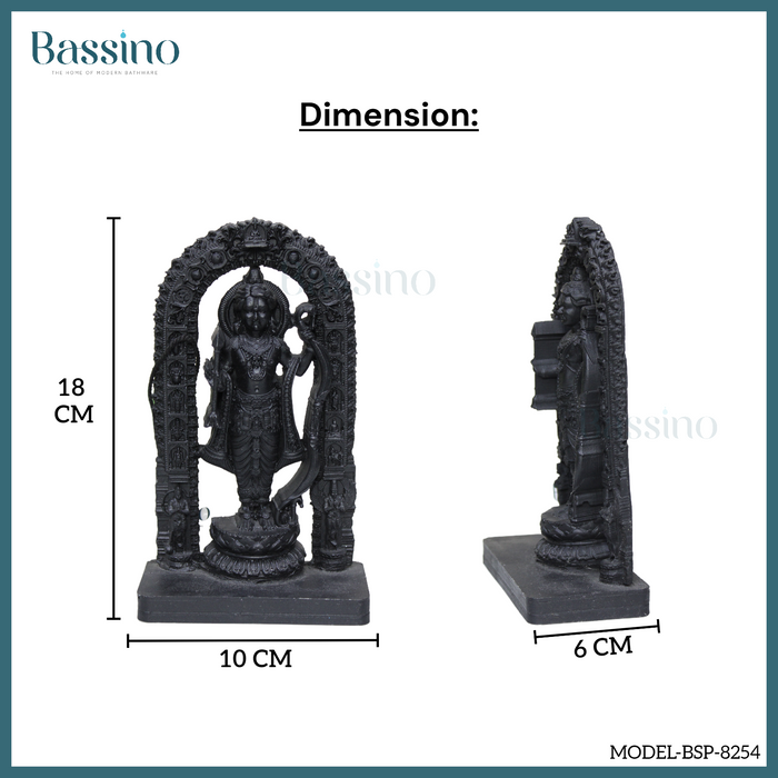 BASSINO Shree Ram Lalla Idol for home and office,table top decor item