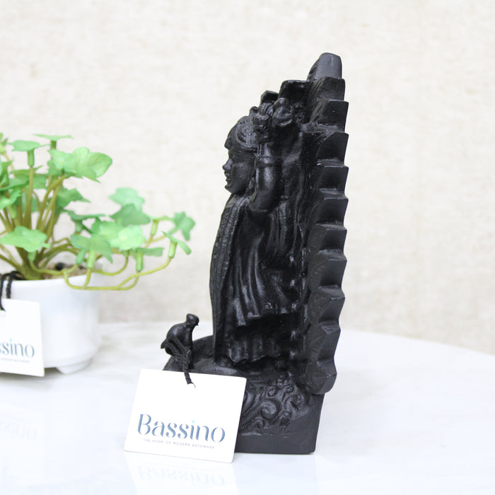BASSINO Shree Nathji Idol in a stunning black color for home and office,table top decor item