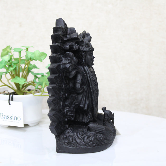 BASSINO Shree Nathji Idol in a stunning black color for home and office,table top decor item